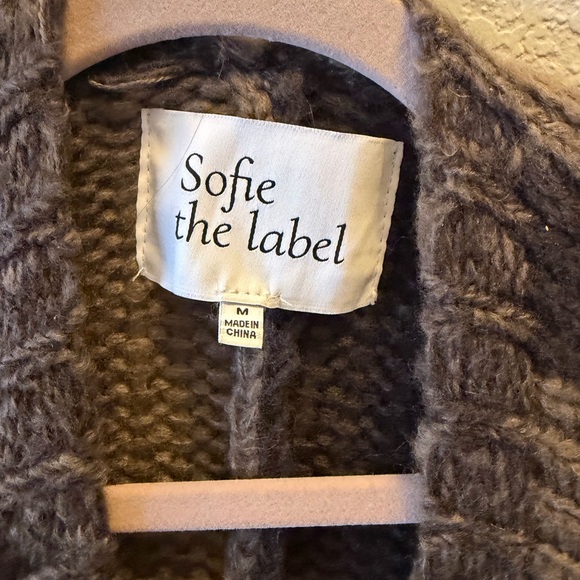 Sofie the Label Chunky Knit Cardigan Patchwork Oversized Cozy Fall Sweater M - Picture 4 of 6